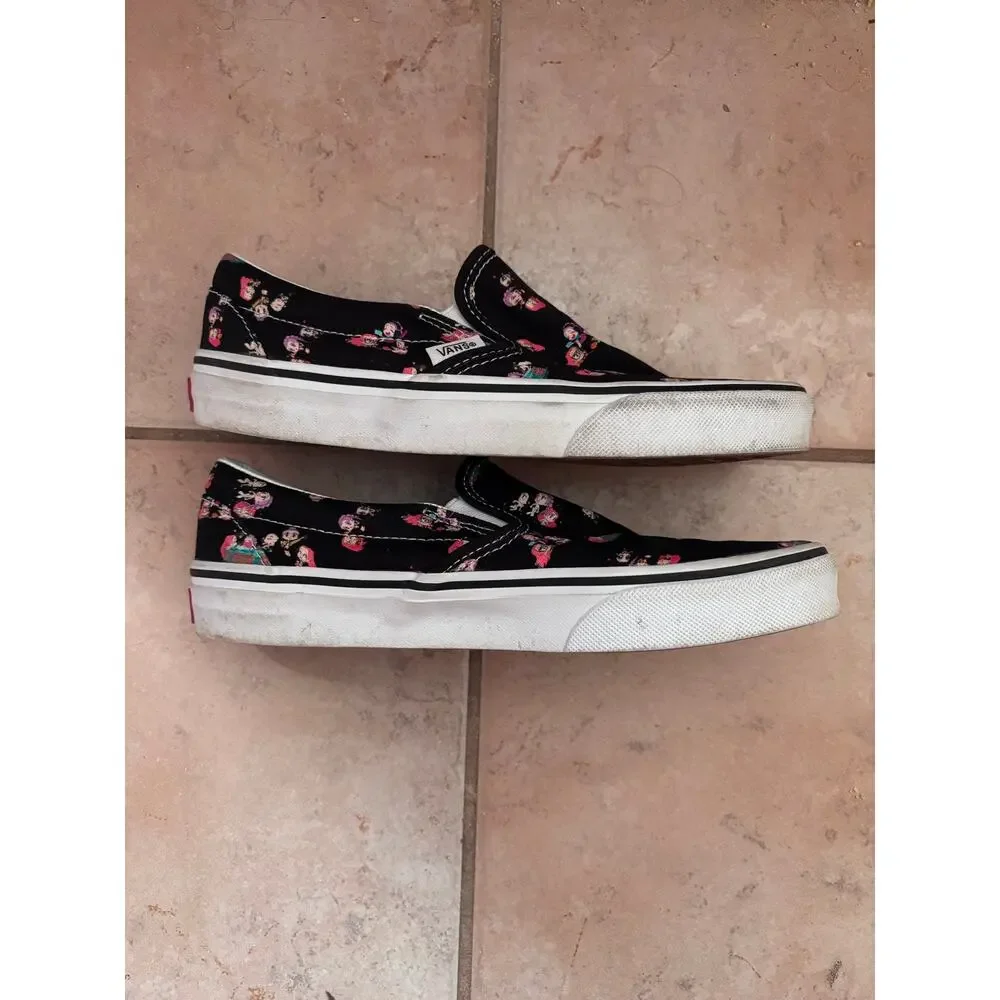 Vans KPop Demon Hunters Slip-On Shoes Black Anime Women’s 6.5 Men’s 5 Rare